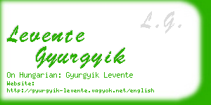 levente gyurgyik business card